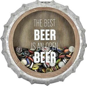 Bottlecap Catcher 15.25-Inch Square Shadowbox Wall